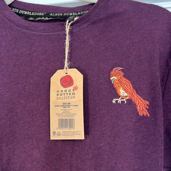 Rare Harry Potter Collection Albus Dumbledore Phoenix Embroidered T-shirt - Picture 4 of 9